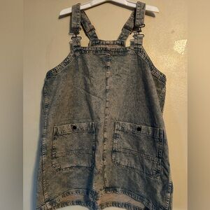 We The Free acid wash Blue Denim Overalls